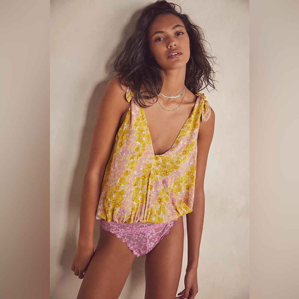 Free People | Bare It All Bodysuit In Sunshine Combo